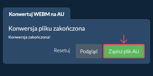 Konwertuj na AU