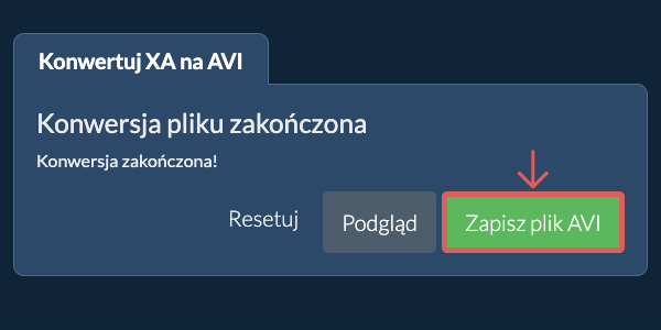 Zapisz plik AVI Konwertuj na AVI