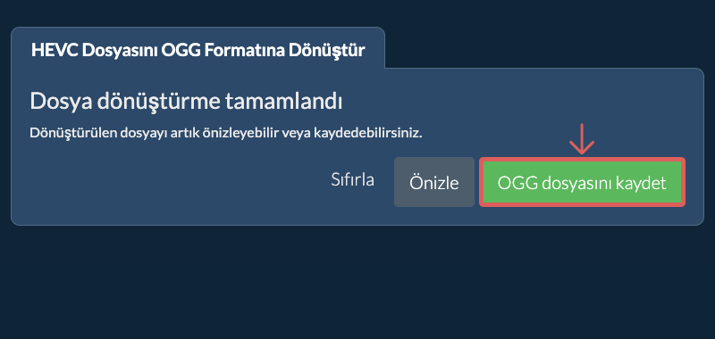 OGG dosyasını kaydet OGG Olarak Dönüştür