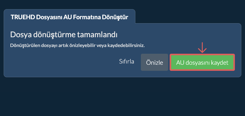 AU dosyasını kaydet AU Olarak Dönüştür