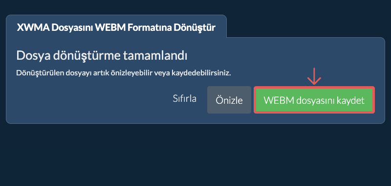 WEBM Olarak Dönüştür