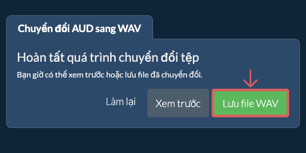 Chuyển đổi thành WAV