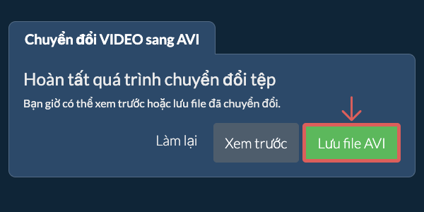 Chuyển đổi thành AVI