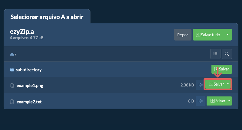 Clique aqui para salvar o arquivo Clique aqui para salvar o arquivo