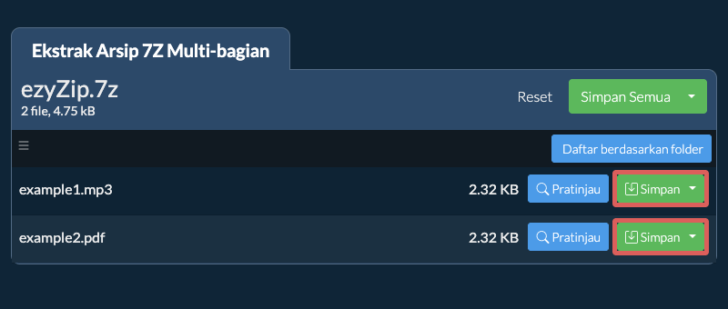 Klik di sini untuk menyimpan file ke drive lokal. Beberapa file dapat dipratinjau di browser.