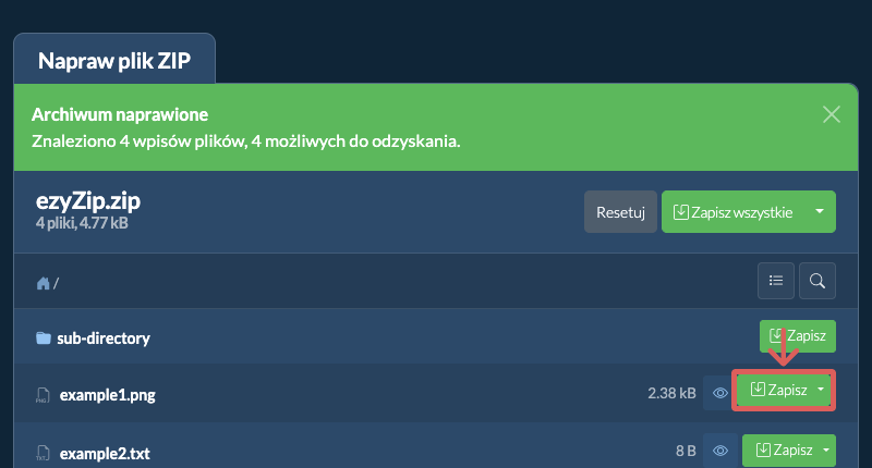 Kliknij tutaj, aby zapisać plik na dysku lokalnym. Niektóre pliki można podejrzeć w przeglądarce.