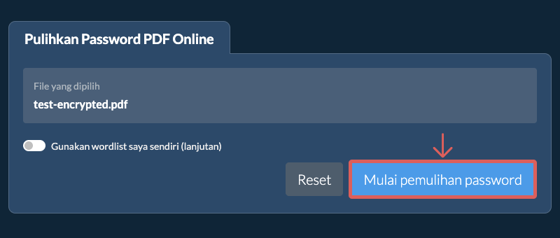 Mulai Pemulihan