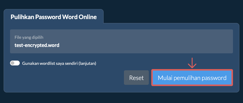 Mulai Pemulihan