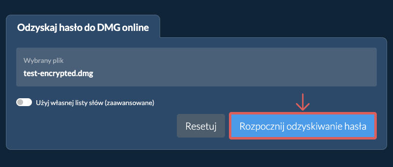 Rozpocznij odzyskiwanie