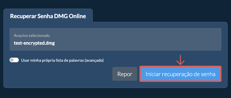 Iniciar Recuperação