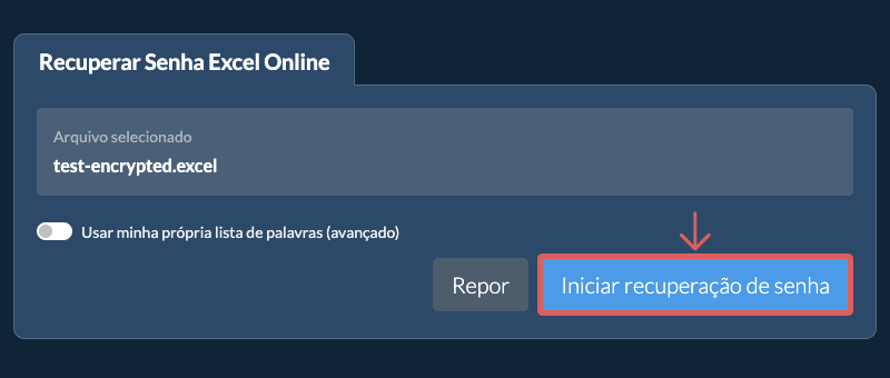 Iniciar Recuperação