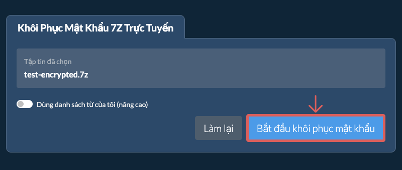 Bắt Đầu Khôi Phục
