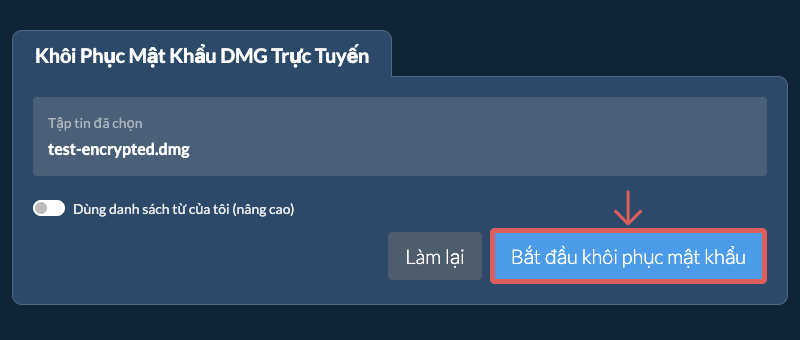 Bắt Đầu Khôi Phục
