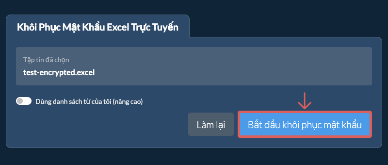 Bắt Đầu Khôi Phục