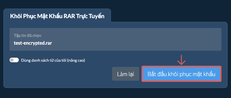 Bắt Đầu Khôi Phục