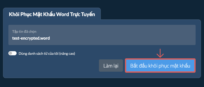 Bắt Đầu Khôi Phục