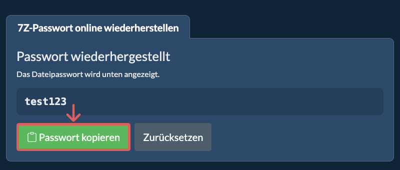 Passwort kopieren
