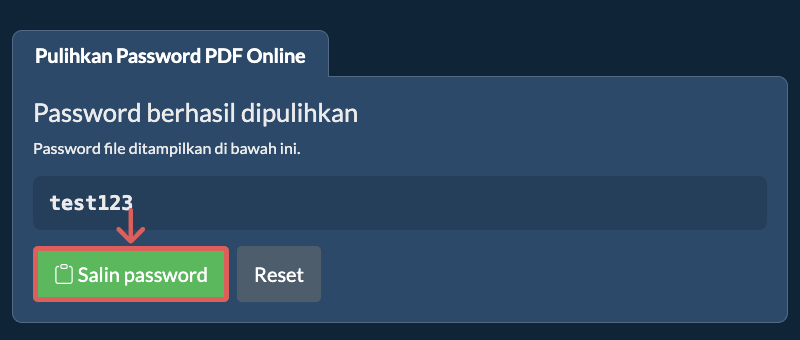 Salin Password