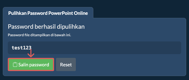 Salin Password