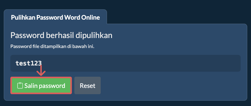 Salin Password