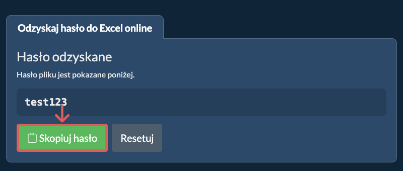 Skopiuj hasło
