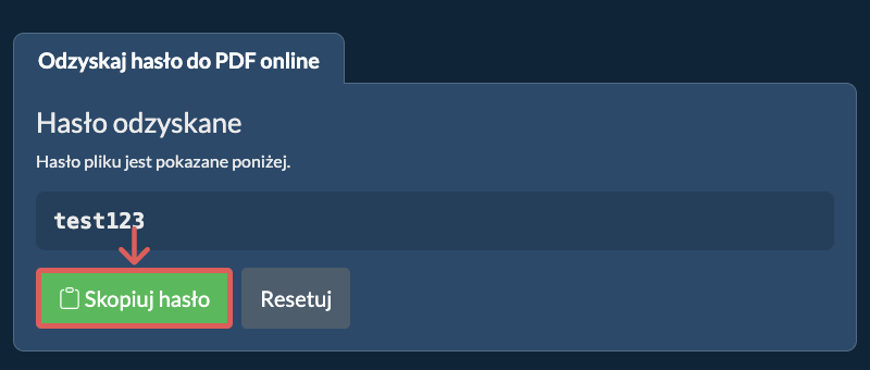 Skopiuj hasło
