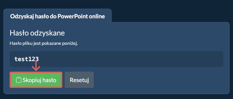 Skopiuj hasło
