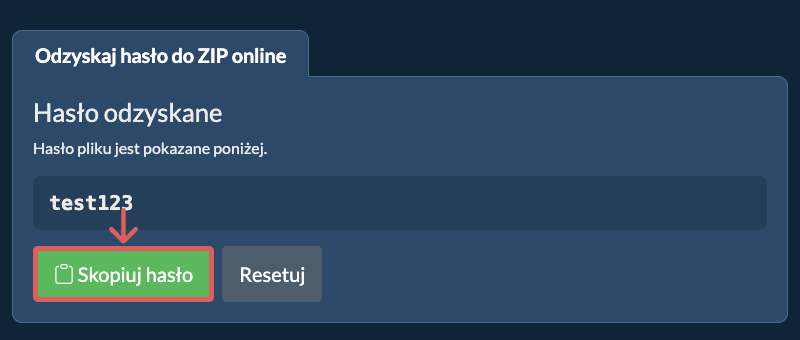 Skopiuj hasło