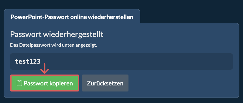 Passwort kopieren