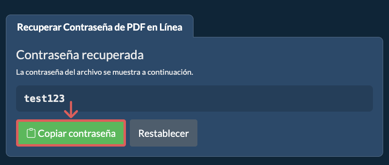 Copiar contraseña