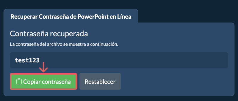 Copiar contraseña