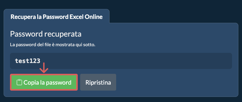 Copia la password