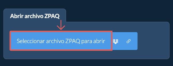 Abrir archivo ZPAQ