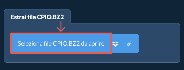 Estrai file CPIO.BZ2