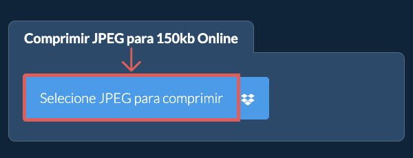 Comprimir JPEG para 150kb Online