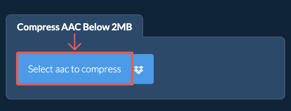 Compress aac Below 2MB