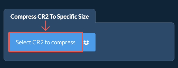 Compress CR2 to a specific sizekb Online