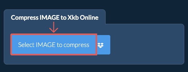 Compress IMAGE to Xkb Online