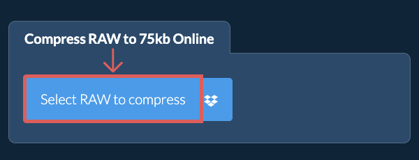 Compress RAW to 75kb Online