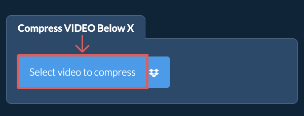 Compress video Below X