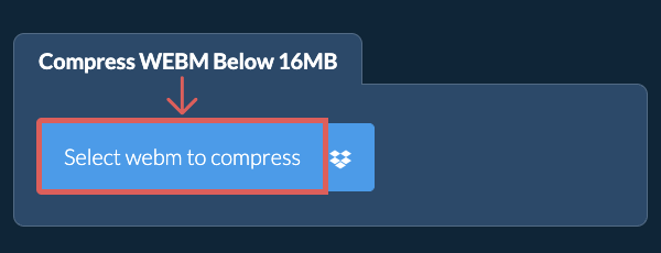 Compress webm Below 16MB