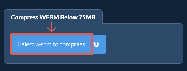Compress webm Below 75MB