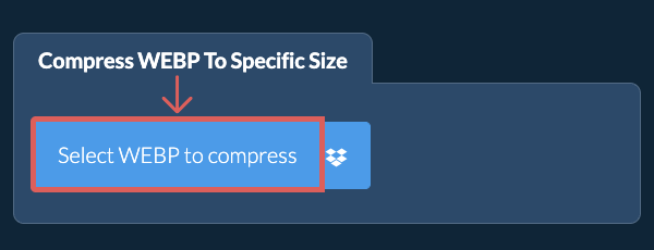 Compress WEBP to a specific sizekb Online