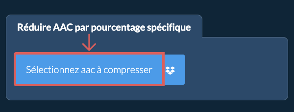 Réduire la Taille de aac De votre pourcentage spécifique