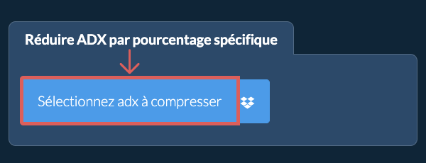 Réduire la Taille de adx De votre pourcentage spécifique