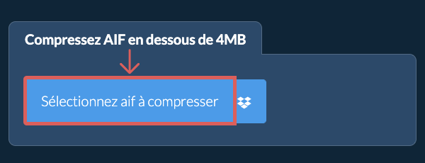 Compressez aif en dessous de 4MB