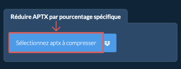 Réduire la Taille de aptx De votre pourcentage spécifique