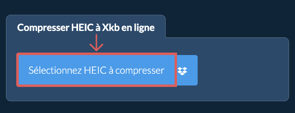 Compresser HEIC à Xkb en ligne