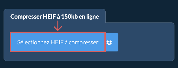 Compresser HEIF à 150kb en ligne