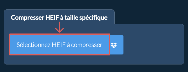 Compresser HEIF à une taille spécifiquekb en ligne